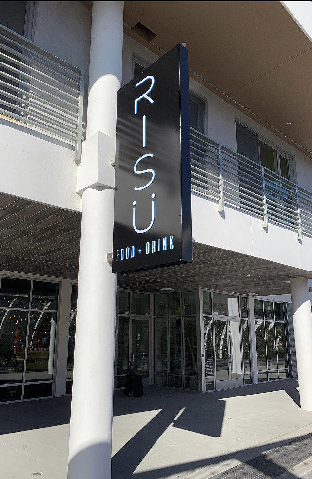 Outside Risu wine bar in long beach at The Crest